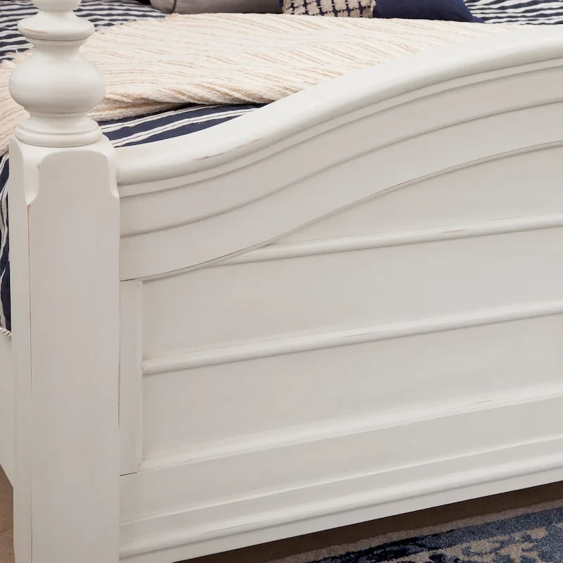 Roanoke Dove White Panel Bed