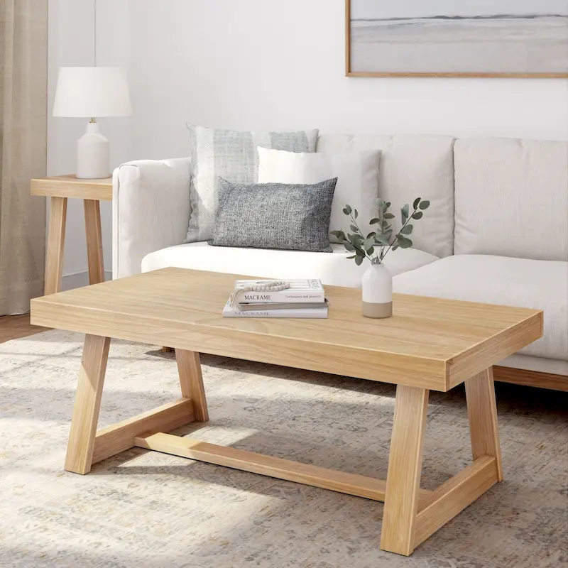Plank and Beam Classic Rectangular Trestle Leg Coffee Table - 48