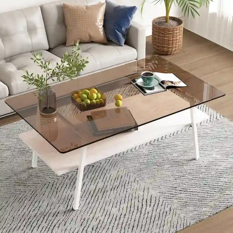 38.58 Rectangle Coffee Table with Modern Design