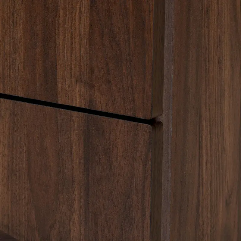 Graceland Mid-Century Modern Transitional Walnut Brown Finished Wood 2-Drawer Nightstand