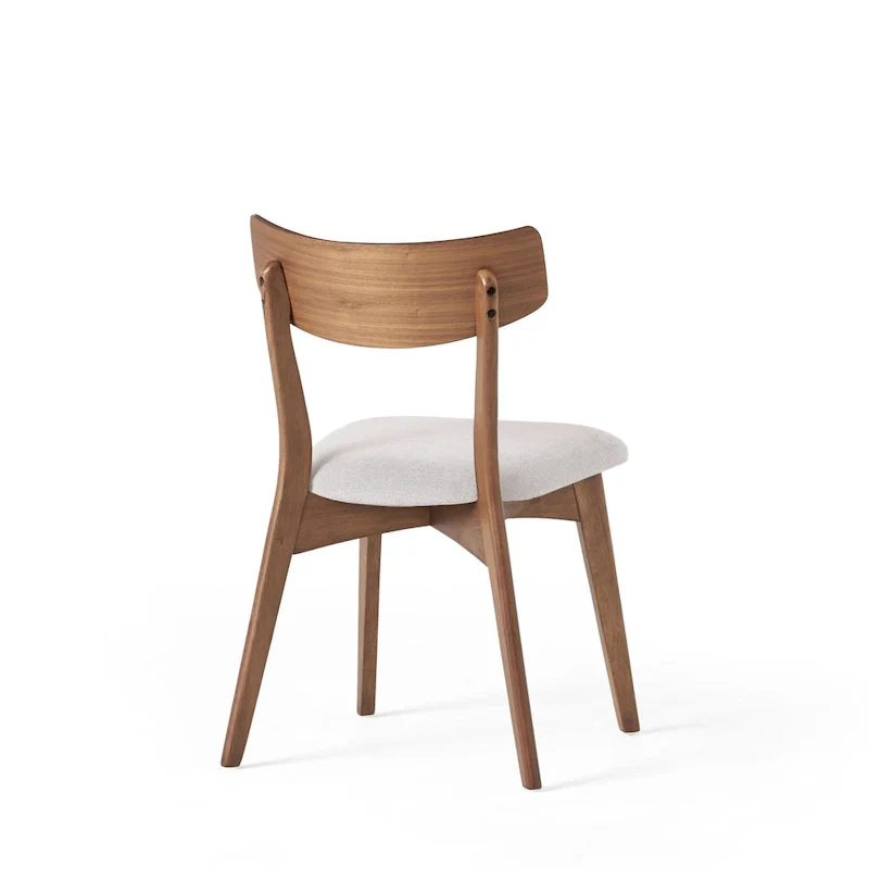 7-Piece Mid-Century Dining Set with Rectangular Table & 6 Chairs