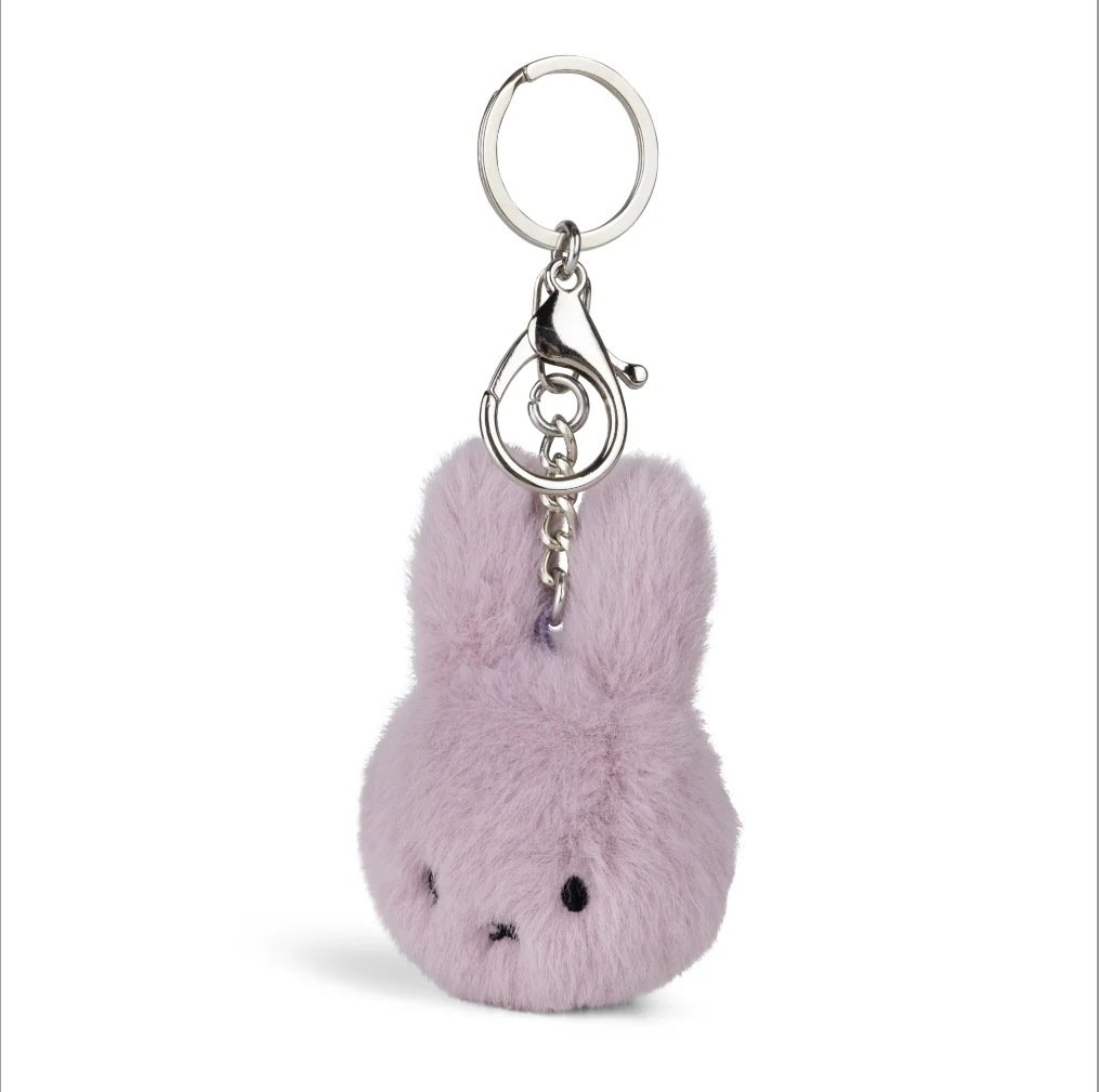 Miffy & Friends Miffy ECO Fuzzy Keychain Lilac 8cm-New Version