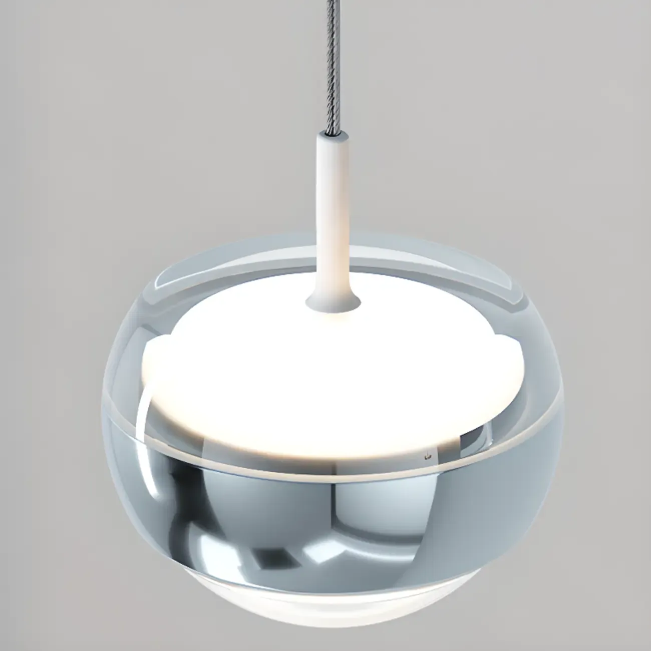 Clear Acrylic Metal Globe 2-Light  Pendant Light