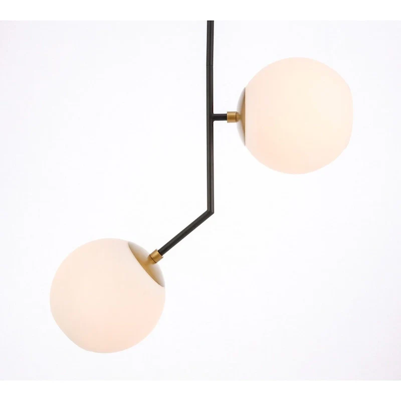 Bastina 20-Inch 1-DownLight Frosted Glass Pendant