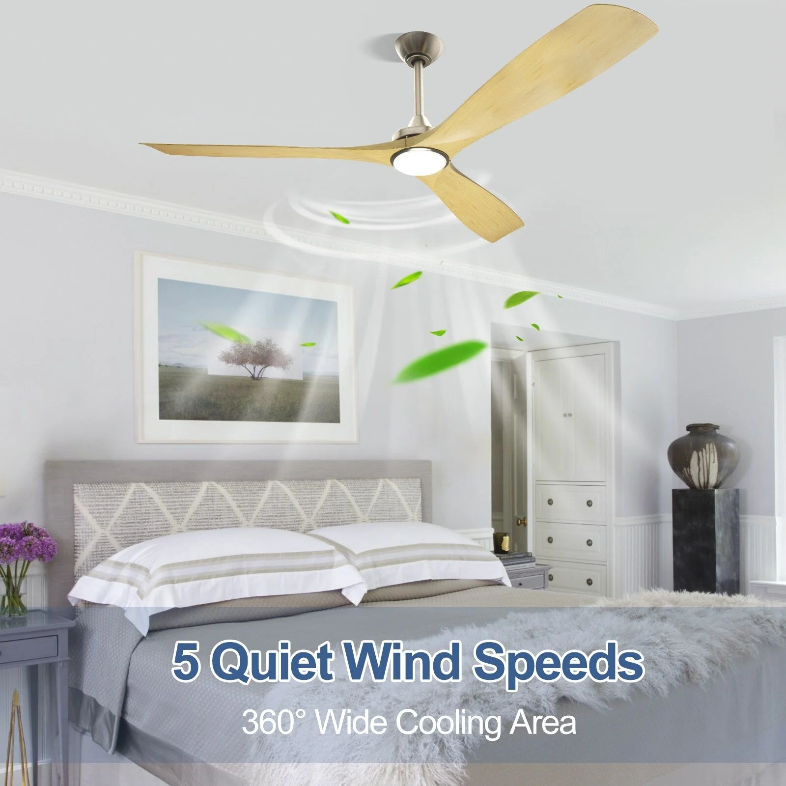 Remote Ceiling Fan with Lights Flush Mount