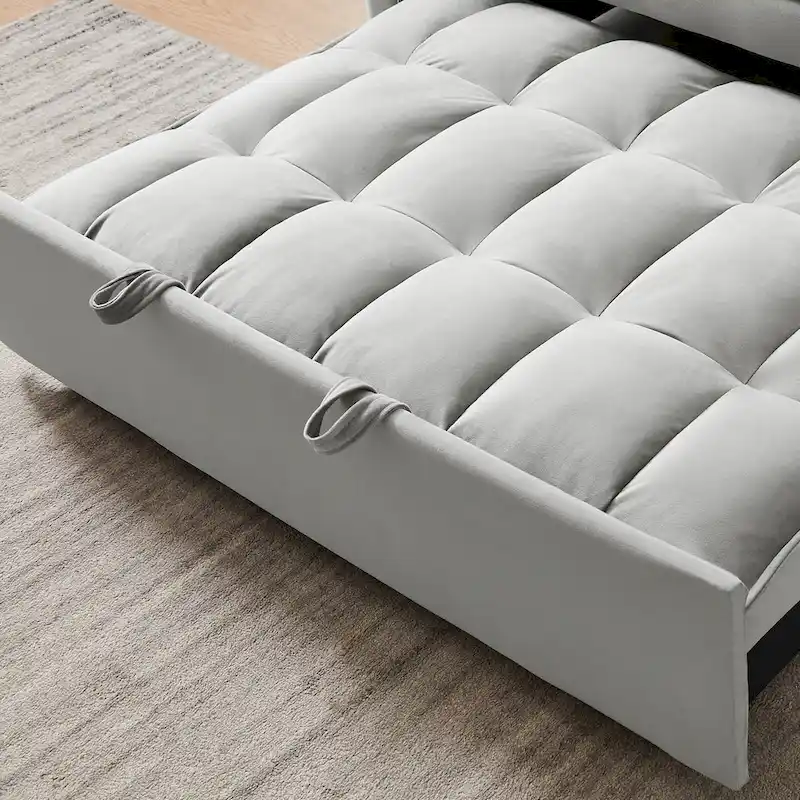 Velvet Convertible Loveseat Sofa Bed - 2 Seater Pullout