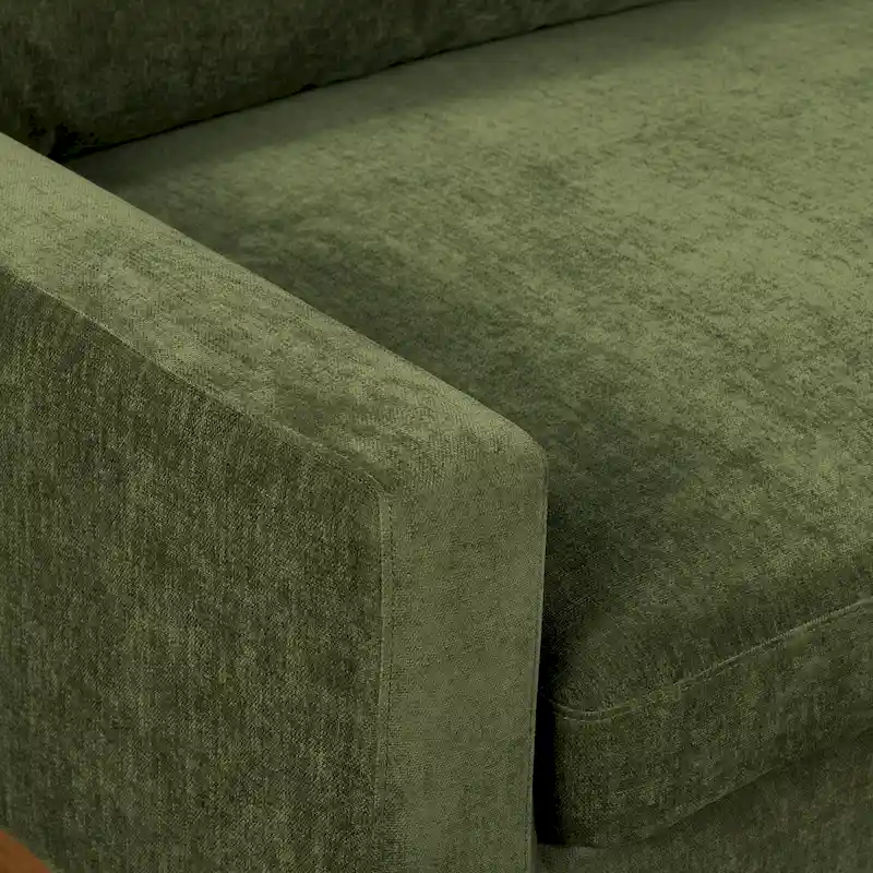 Poly & Bark Zyon 90 Sofa in Distressed Green Velvet