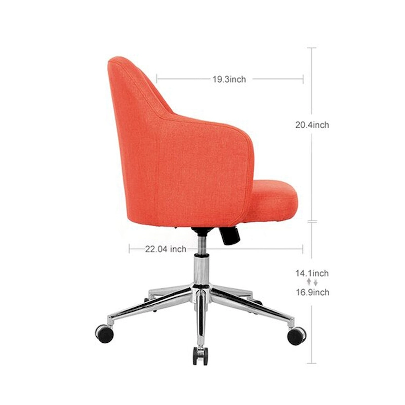 Modern Upholstered Home Office Chair Swivel Arm Desk Chair Task Chair