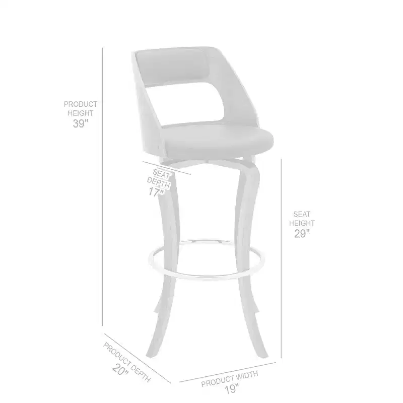 Brown Faux Leather Swivel Bar Stool, Counter Height, Single