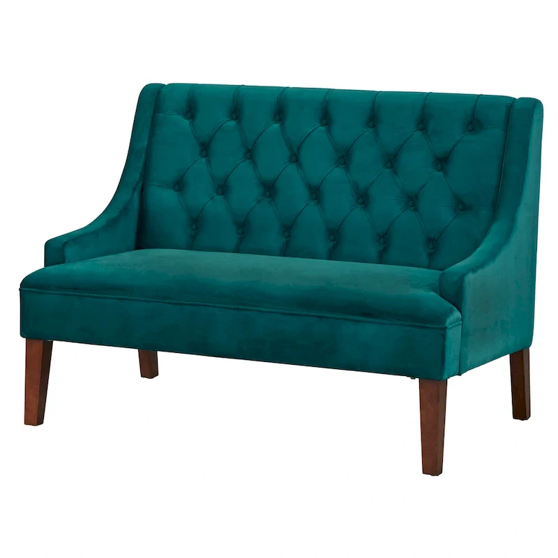 Pearl / Blue / Linen / Emerald Green / Grey Mid-Century Loveseat, 2-Seater