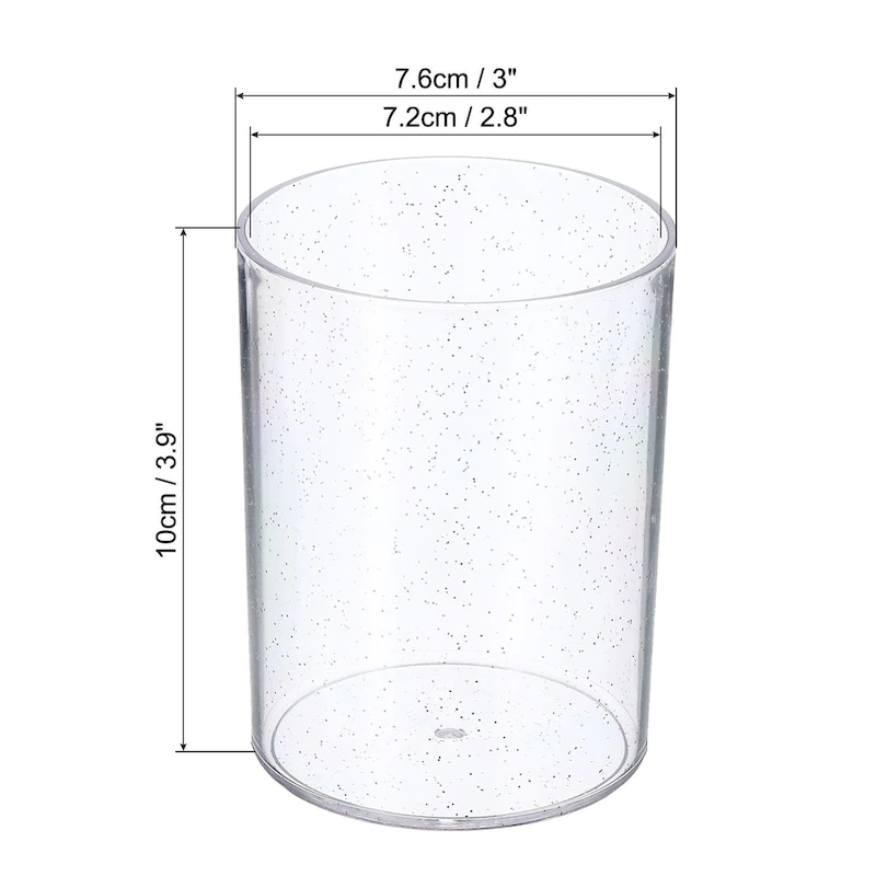 Acrylic Pencil Holder, Makeup Brush Holder Round Desktop Organizer