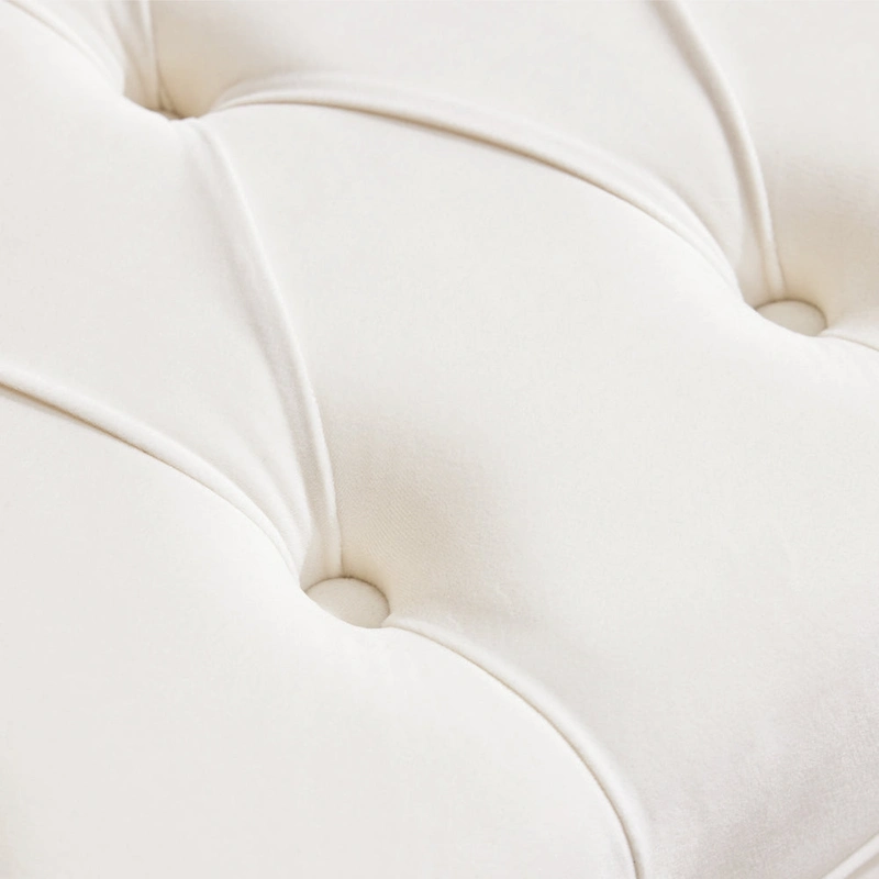 Velvet Bedroom Bench Pink/ Beige/ Blue/ Gray Upholstered Bench with Button-Tufted 60.2.