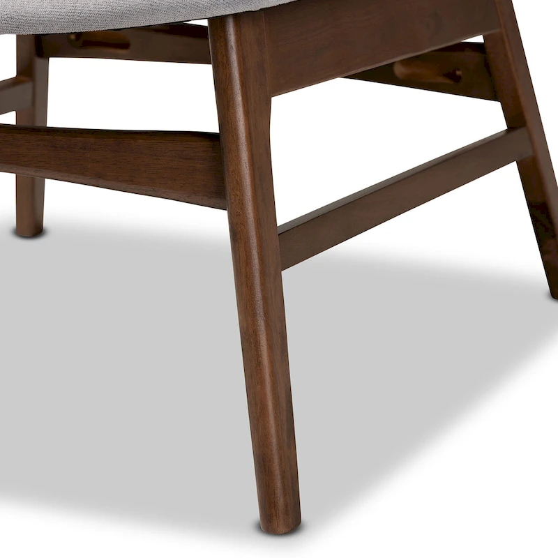 Benito Mid-Century Modern Transitional Fabric and Wood Accent Chair