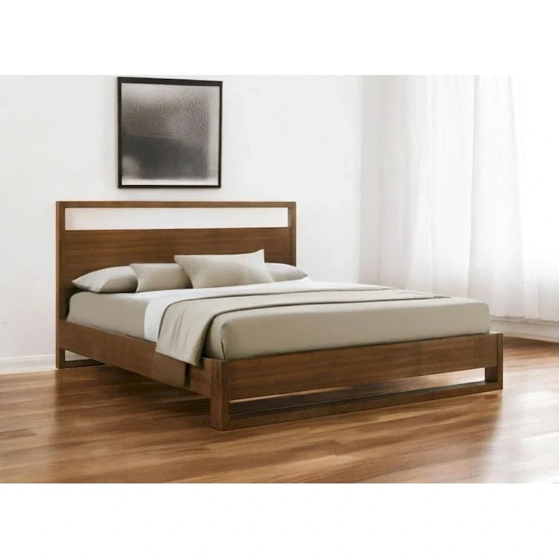Brown Wood Queen Bed Frame