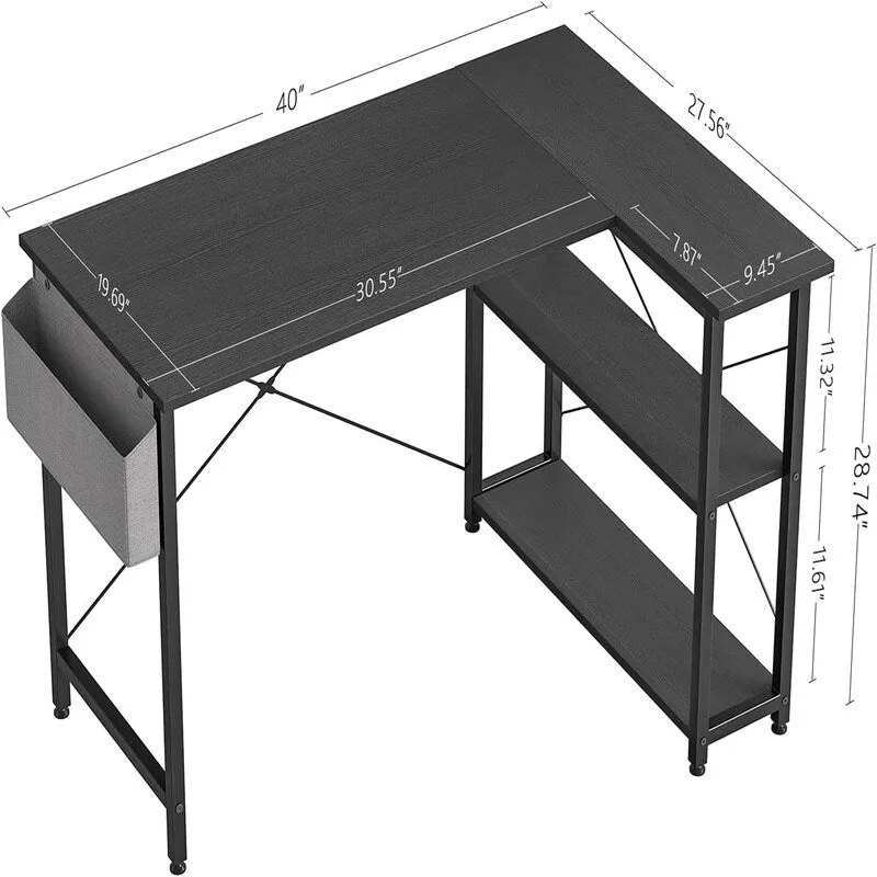 40 Inch Small L Shaped Computer Desk