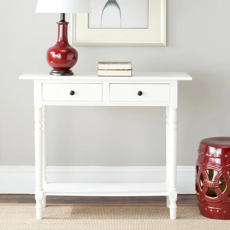 SAFAVIEH Arvilla Grey 2-Drawer Console Table - 37.8 x 13 x 31.9 - 38Wx13Dx32H
