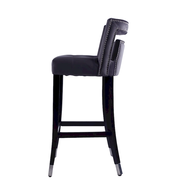 Suede Velvet Barstool with nailheads Dining Room Chair