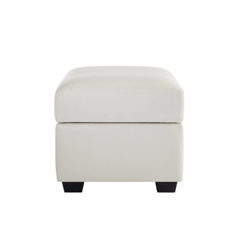 Upholstered Living Room Set, 4 Pieces - Faux Leather Chair, Loveseat, sofa with Ottoman