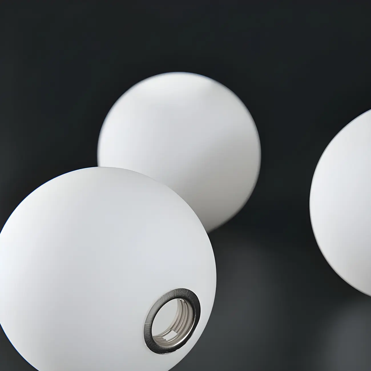 Modern Globe Glass Metal Gold Semi Flush Ceiling Light