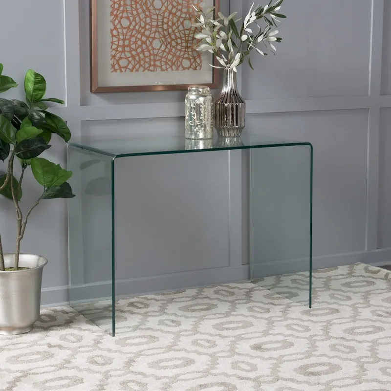 Ramona Tempered Glass Office Desk by Christopher Knight Home