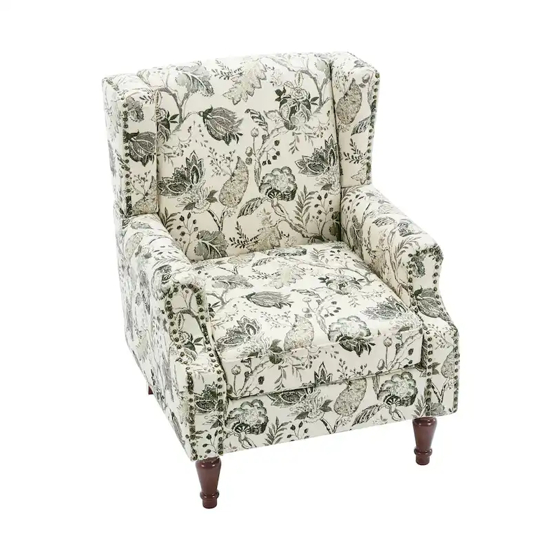 Upholstered Accent Chair Nailhead Trim Arm Chair