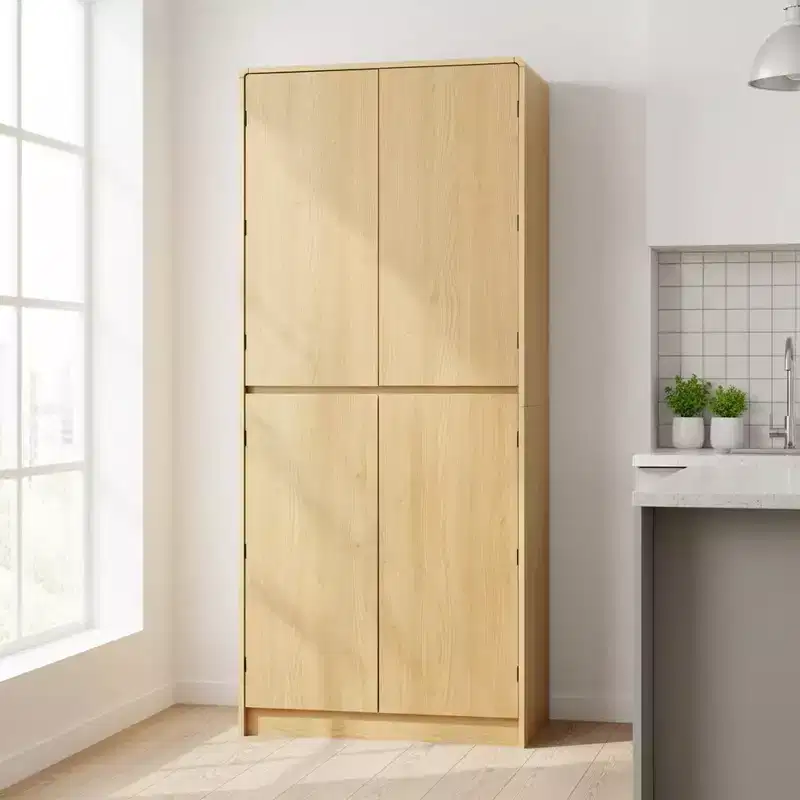 72 Kitchen Storage Cabinet with Door Shelves and Adjustable Shelves