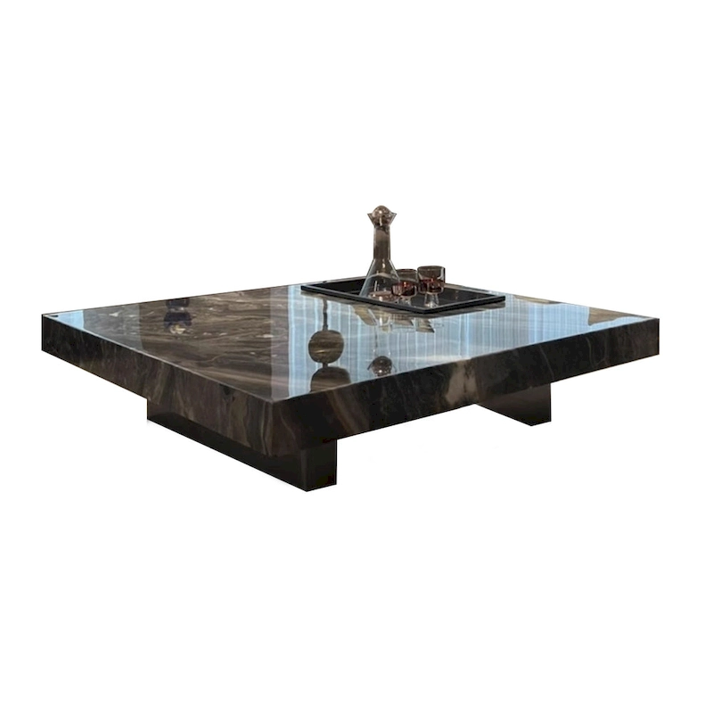 JASIWAY Light Luxury Sintered Stone Square Coffee Table