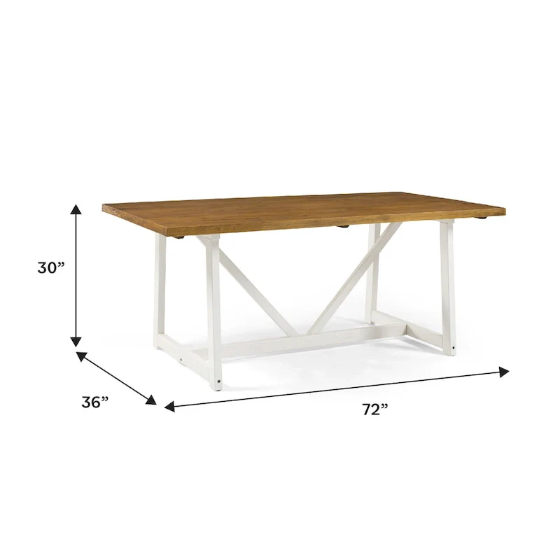 Middlebrook Solid Wood 72-inch Farmhouse Trestle Dining Table