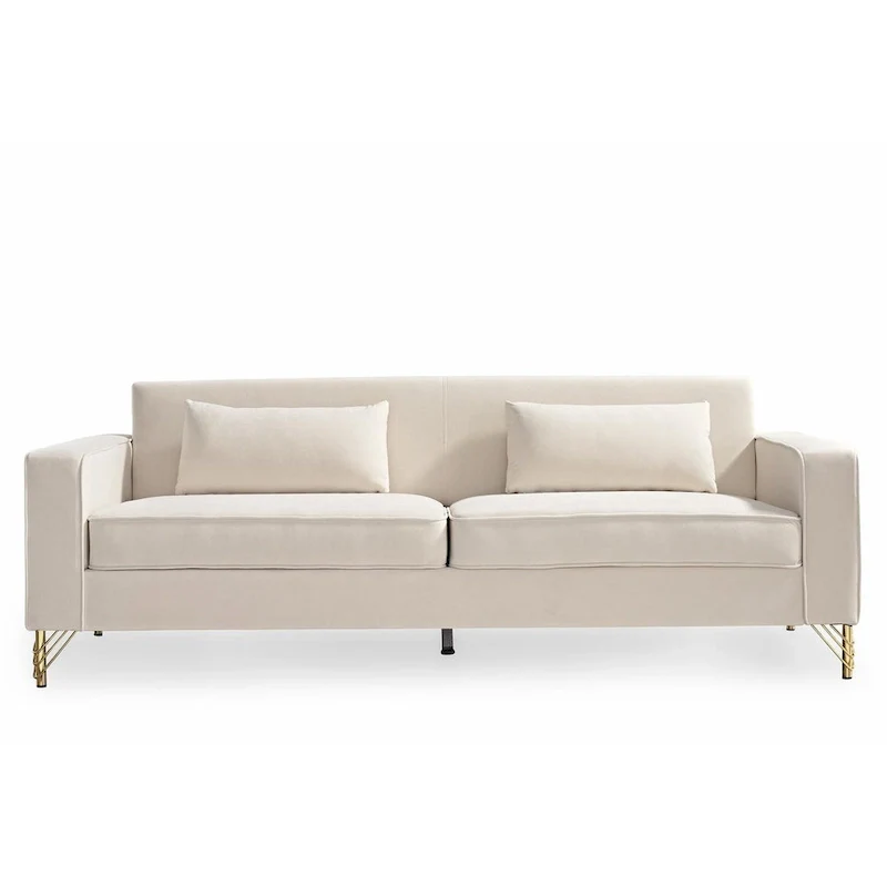 Modern Velvet Upholstered Living Room Sofa