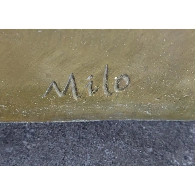 Mother And Playing Music Guitar 100 Percent Solid Bronze Sculpture Figurine Figure Sale