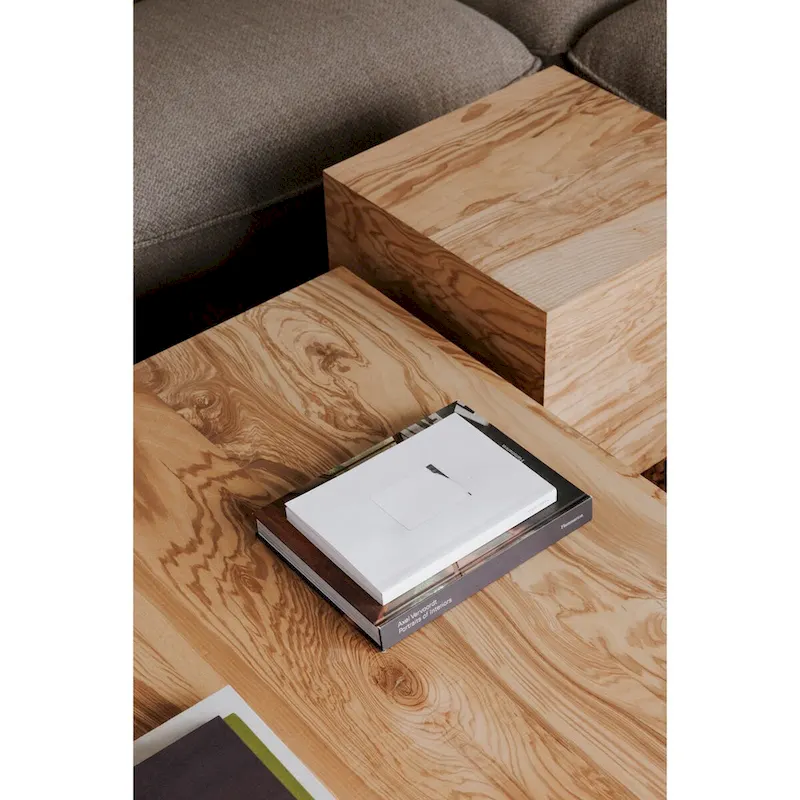 Macari Modern Natural Burl Wood Side Table - 18W x 18D x 16H