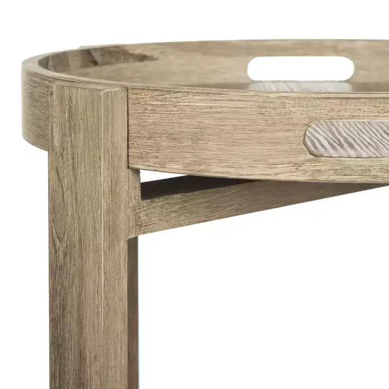 Hamish Side Table - FOX4248A - Beige - Safavieh Couture