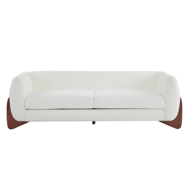Alma Upholstered Boucle 3-Seat Sofa by Christopher Knight Home