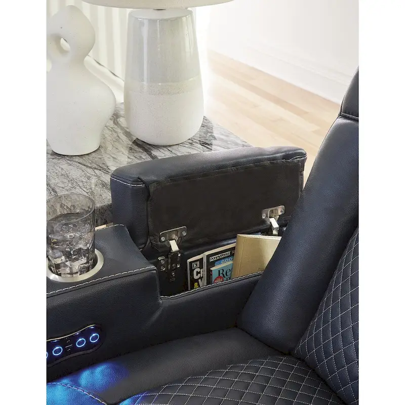 Signature Design by Ashley Fyne-Dyme Power Reclining Sofa - 85 W x 43 D x 43 H