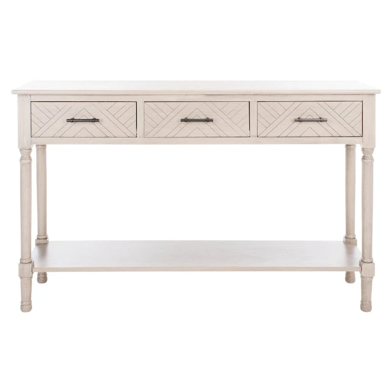 SAFAVIEH Jeanie 3-Drawer Bottom Shelf Console Table - 47.3 W x 13 L x 29.5 H - 47Wx13Dx30H