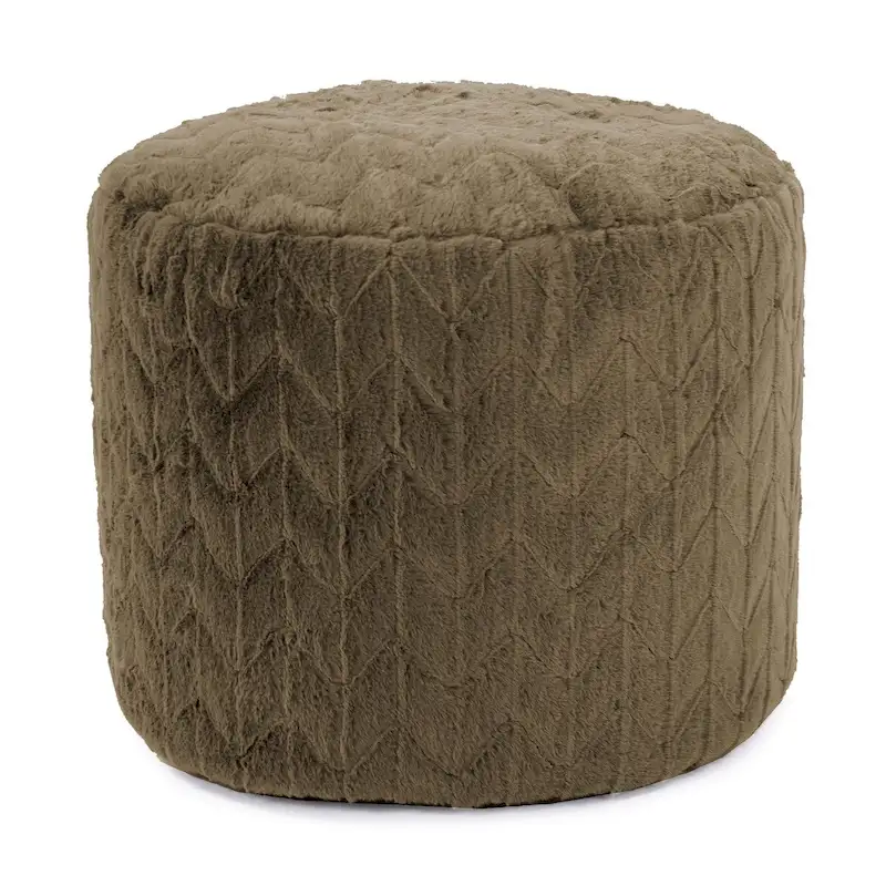 Allan Andrews Tall Pouf Angora Moss