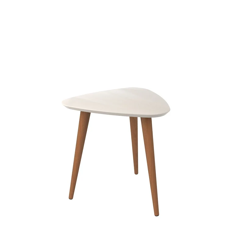 Utopia 19.88 High Triangle End Table With Splayed Wooden Legs