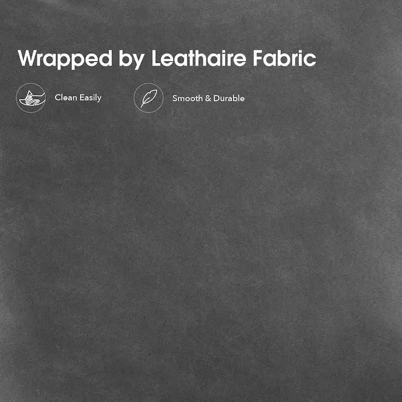 MCombo Set of 2 Accent Chair with Ottoman, Leathaire Fabric LW951