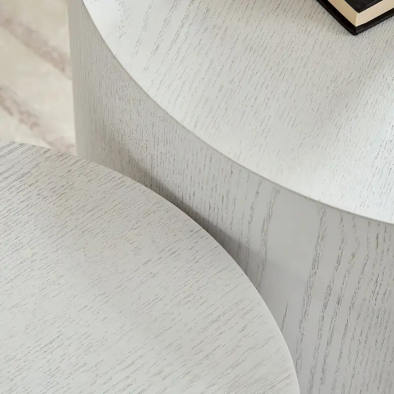 Veneer side table coffee table set of 2