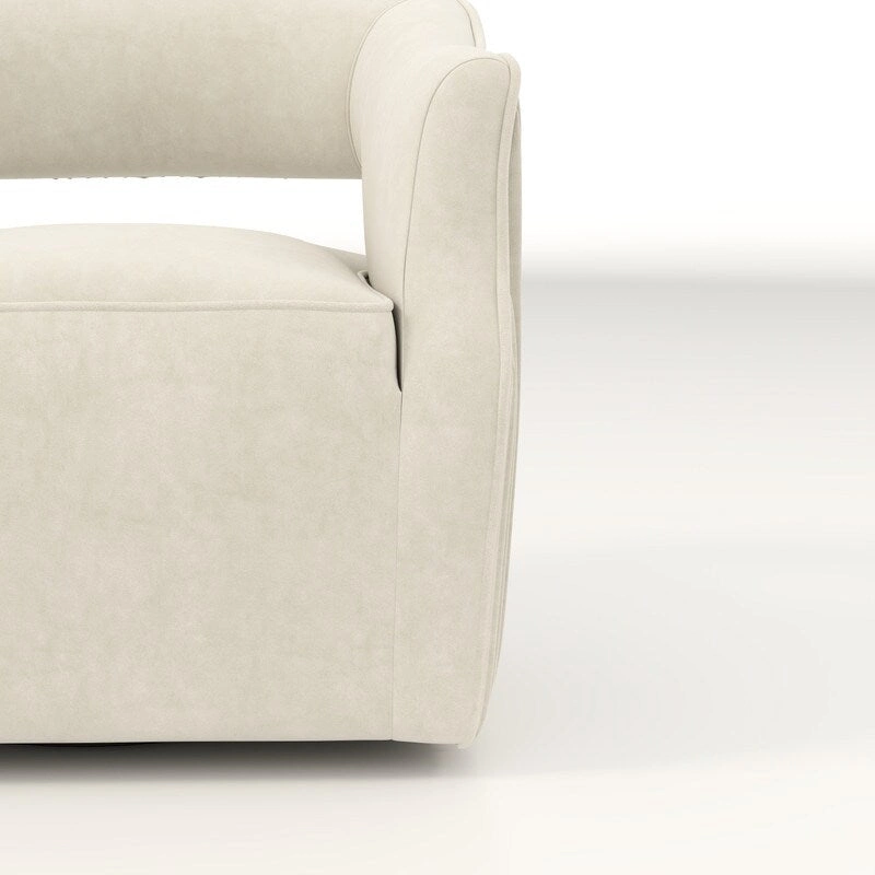 SEYNAR Modern Glam Velvet 360 Degree Swivel Open-Back Accent Armchair Set of 2