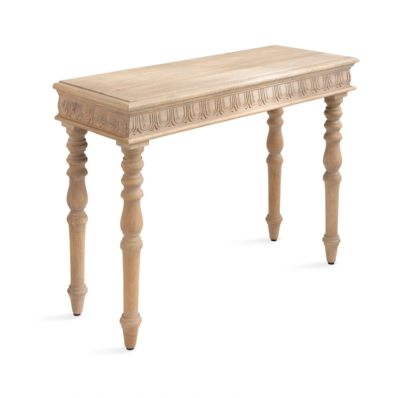 Kate and Laurel Patresa Carved Wood Console Table - 36x14x30