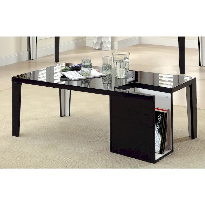 Modern 48-inch Wood Storage Coffee Table
