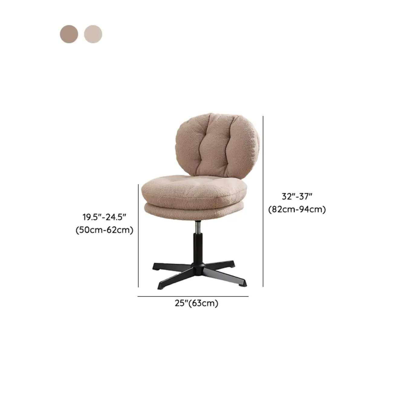 Modern Tufted Upholstered Ergonomic Swivel Office Chair