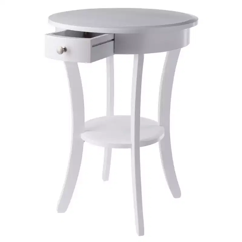 Sasha Round Accent Table - White - Winsome