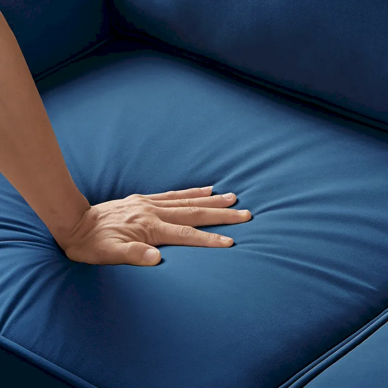 Modern Velvet Upholstered Accent Chair Single Sofa Armchair