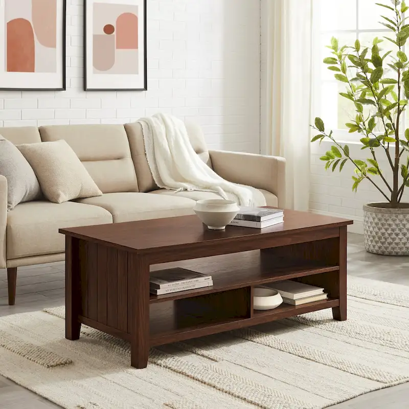 Middlebrook Coastal Grooved-Side Coffee Table