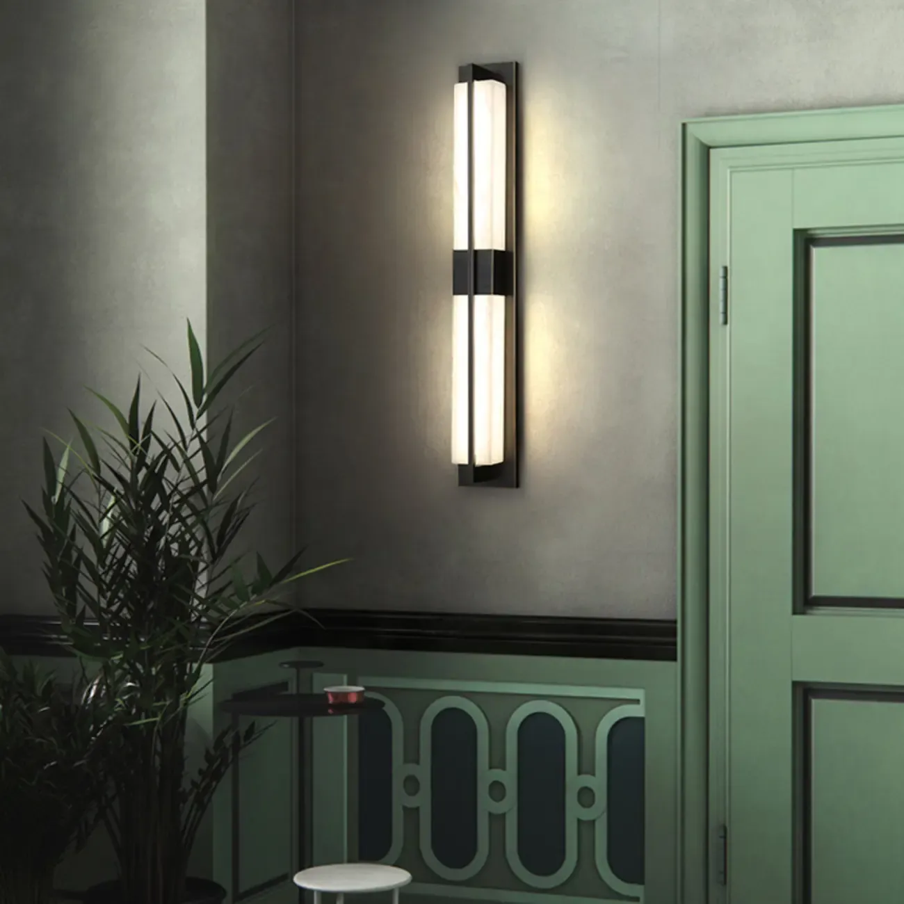 Modern Art Alloy Rectangular Wall light