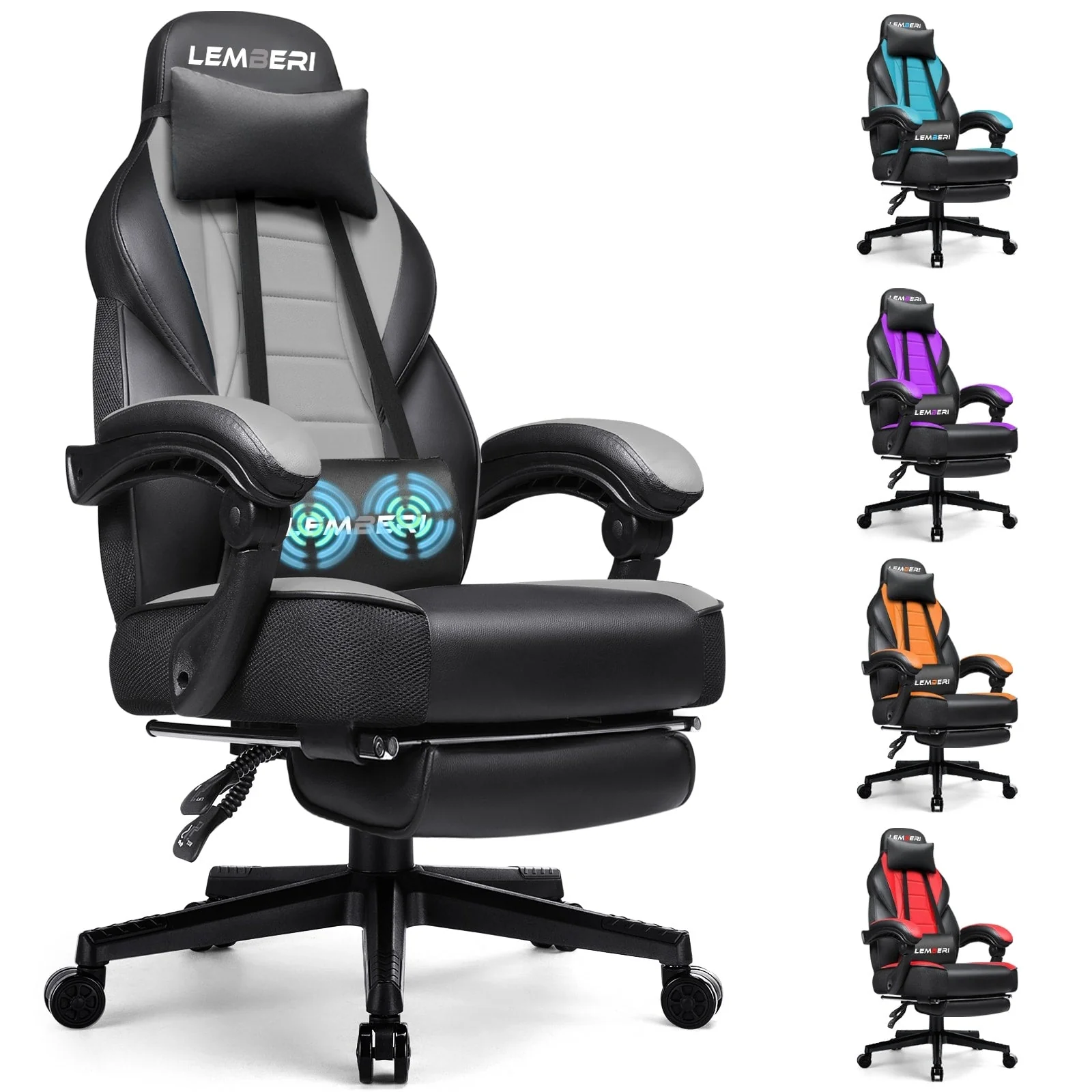 BOSSIN Racing Style Gaming Chair,300 lbs Big and Tall gamer chair High Back Computer Chair