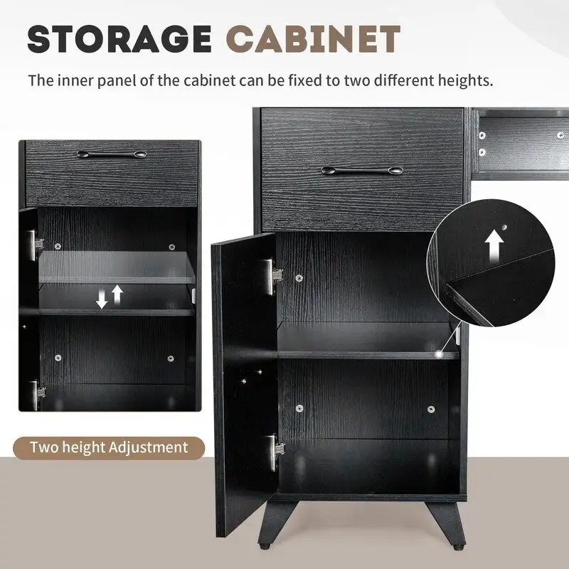 Embossed Particle Board Tempered Glass 55 W Manicure Table