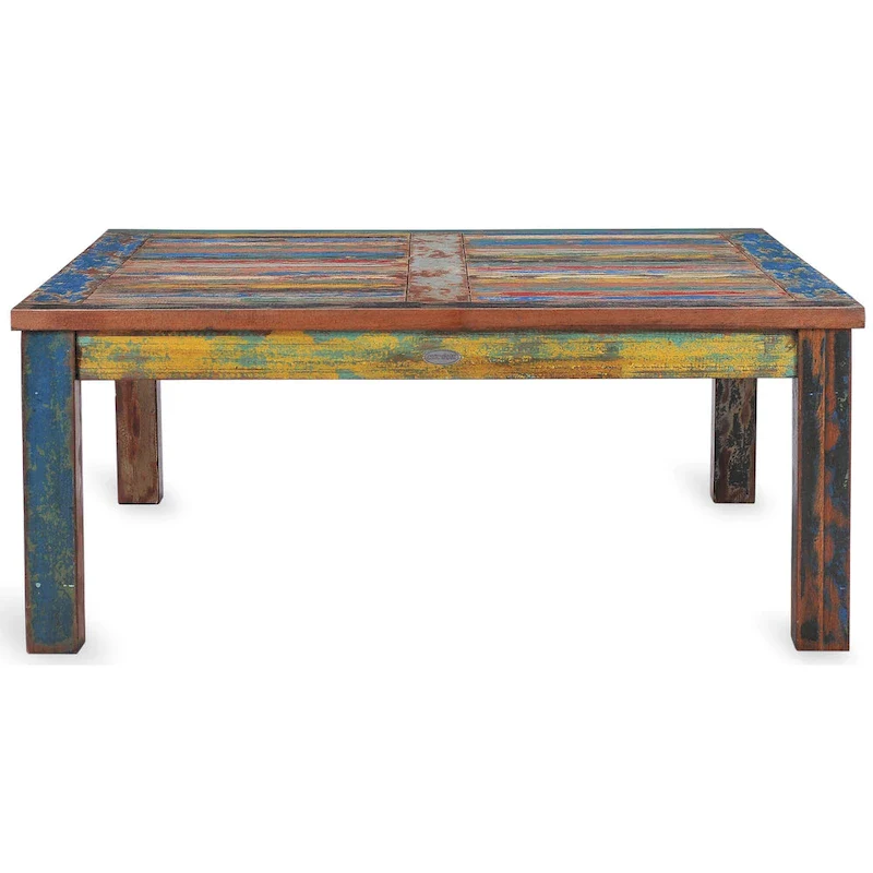 Chic Teak Square Coffee Table made from Recycled Teak Wood Boats